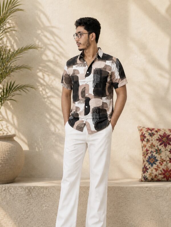 Printed half shirt