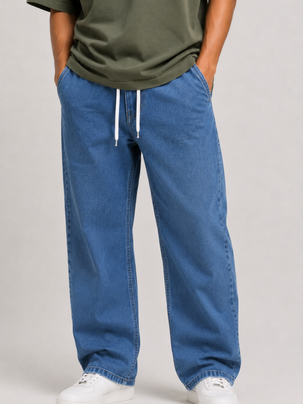 Blue Straight Fit Pant