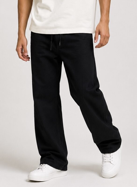 Straight Fit Black Color Pant